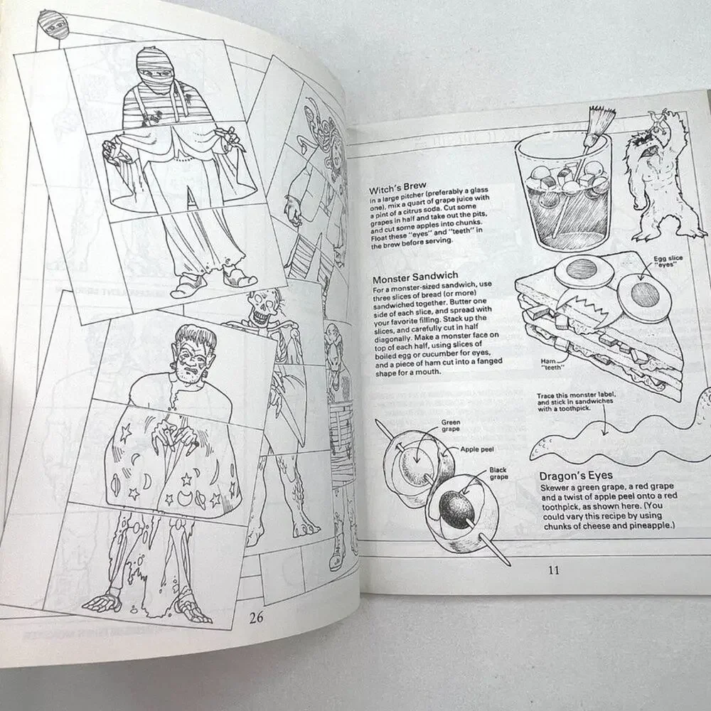Vintage 1988 The Monster Cut and Color Book